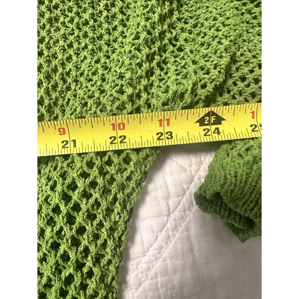 Beach Open Knit Cover Up Crochet Grass Green Swim Beach Summer W Hood XXL - Picture 5 of 8